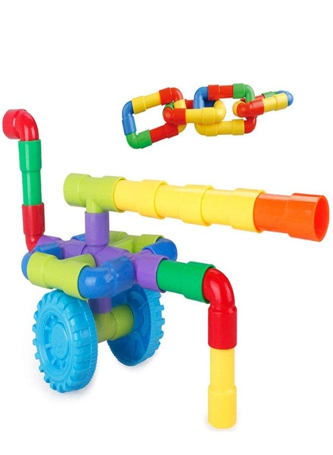 Globular Multi Coloured Educational Play and Learn Plastic Building Block Set Pipes Puzzle Set - Blocks for Kids - Blocks Toys and Games for Children - Image 5